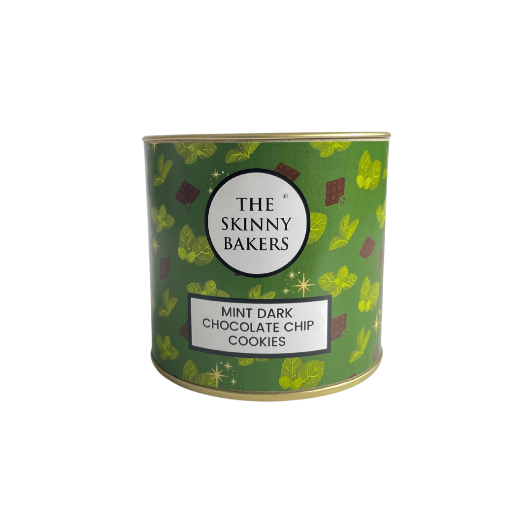 Canister - Mint Dark Chocolate Chip Cookies - The Skinny Bakers,