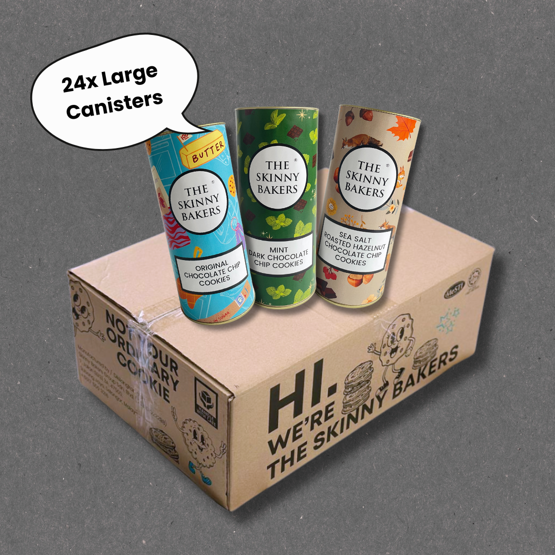 Signature Cookie Canisters - 1x Carton (24x Large Canisters)