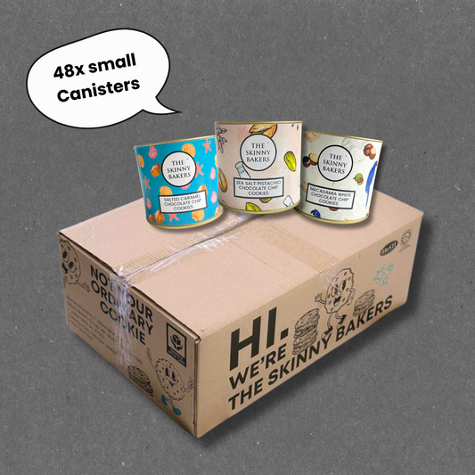 Signature Cookie Canisters - 1x Carton (48x Small Canisters)