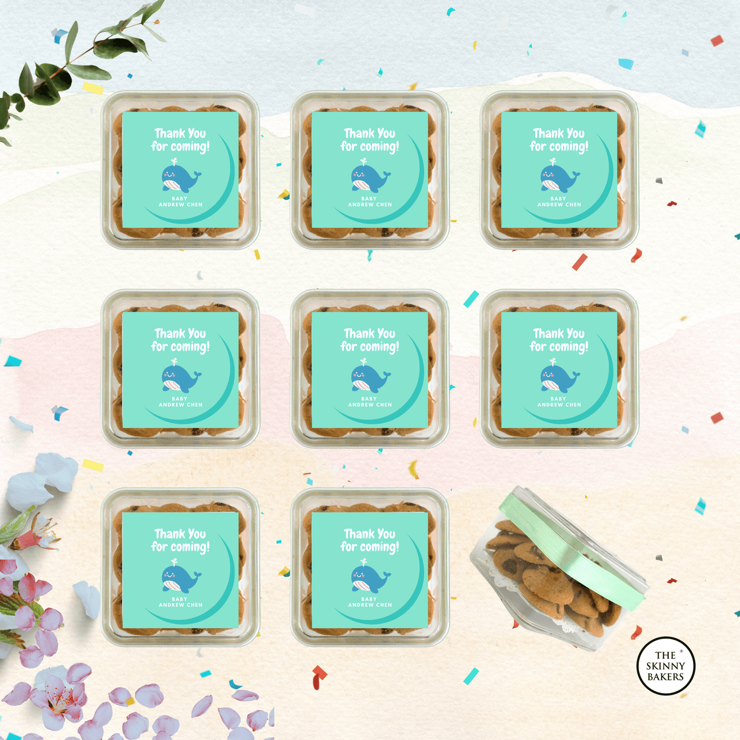 Cookie Container (Approx. 80g) - The Skinny Bakers,