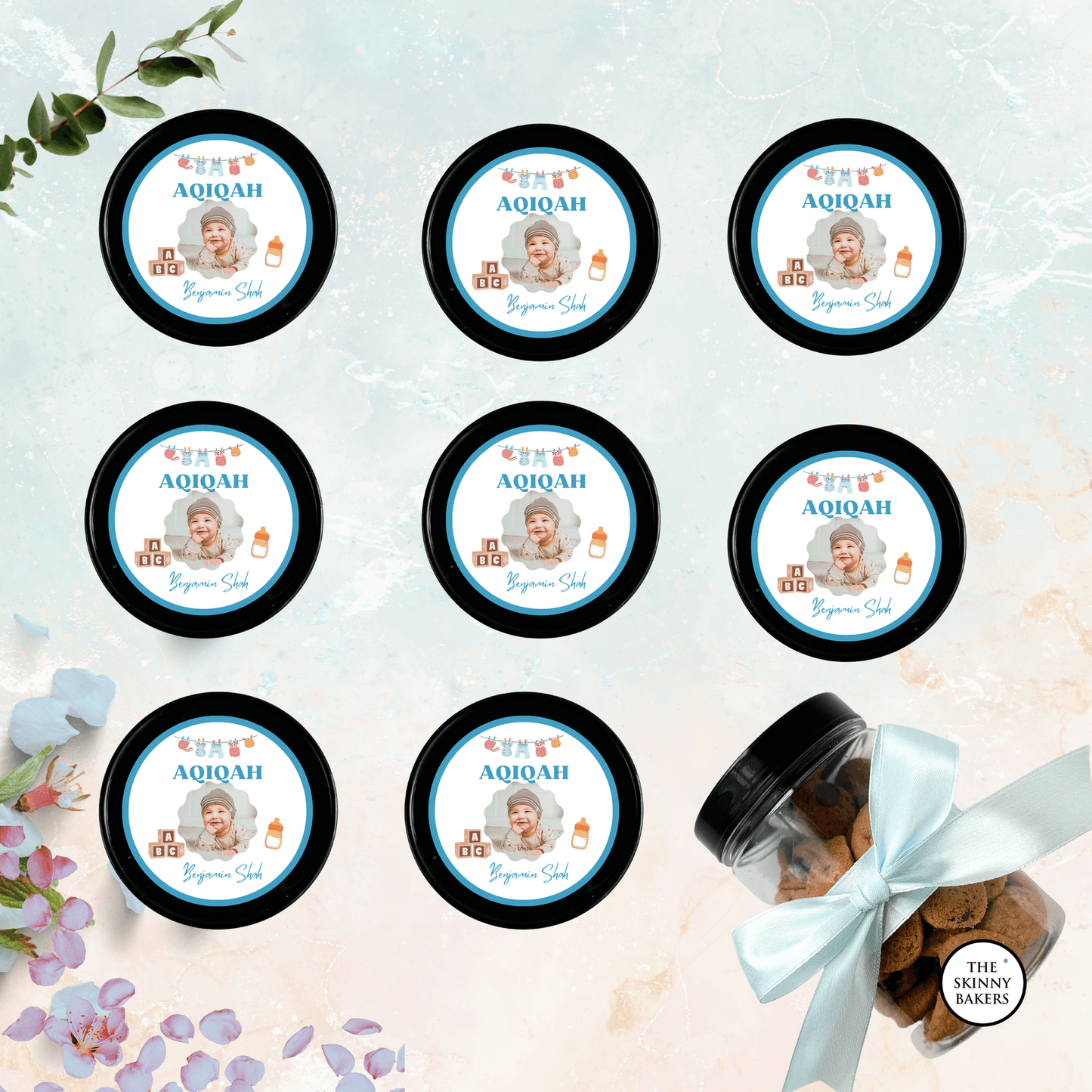 Plastic Jar - Large (Approx. 150g) PPT500BC - The Skinny Bakers,