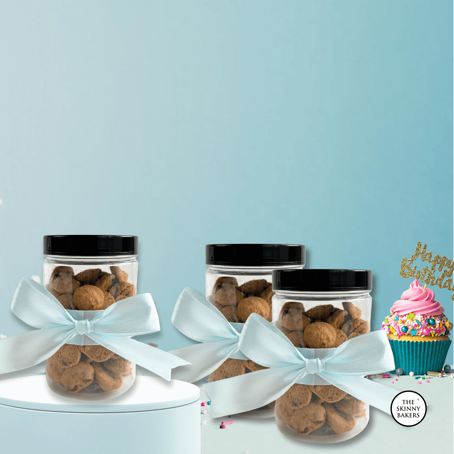 Plastic Jar - Large (Approx. 150g) PPT500BC - The Skinny Bakers,