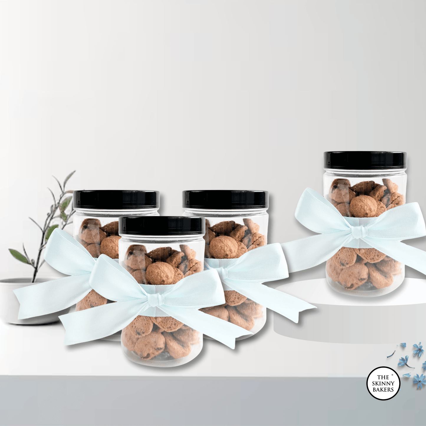 Plastic Jar - Large (Approx. 190g) PPT600BC - The Skinny Bakers,