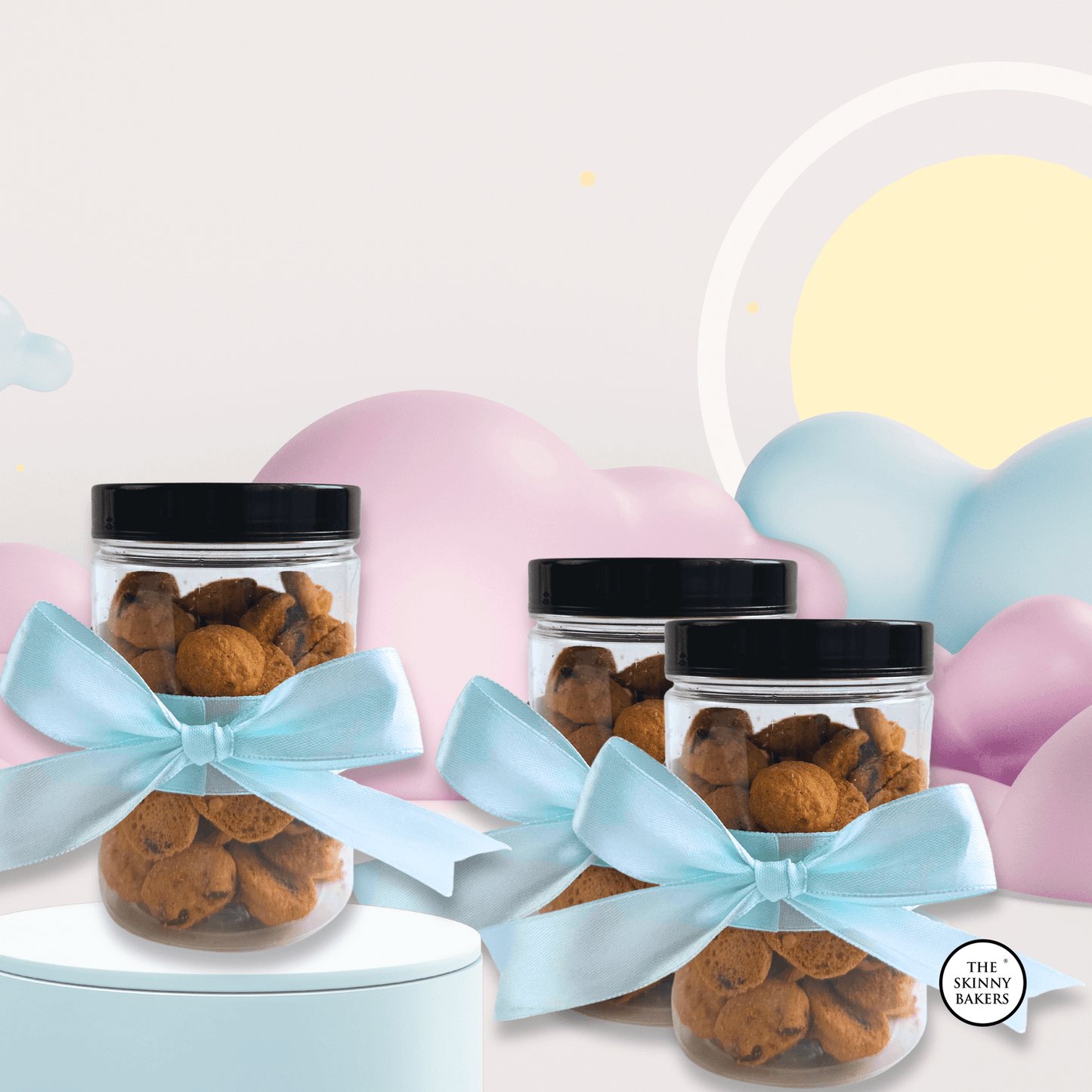 Plastic Jar - Large (Approx. 190g) PPT600BC - The Skinny Bakers,