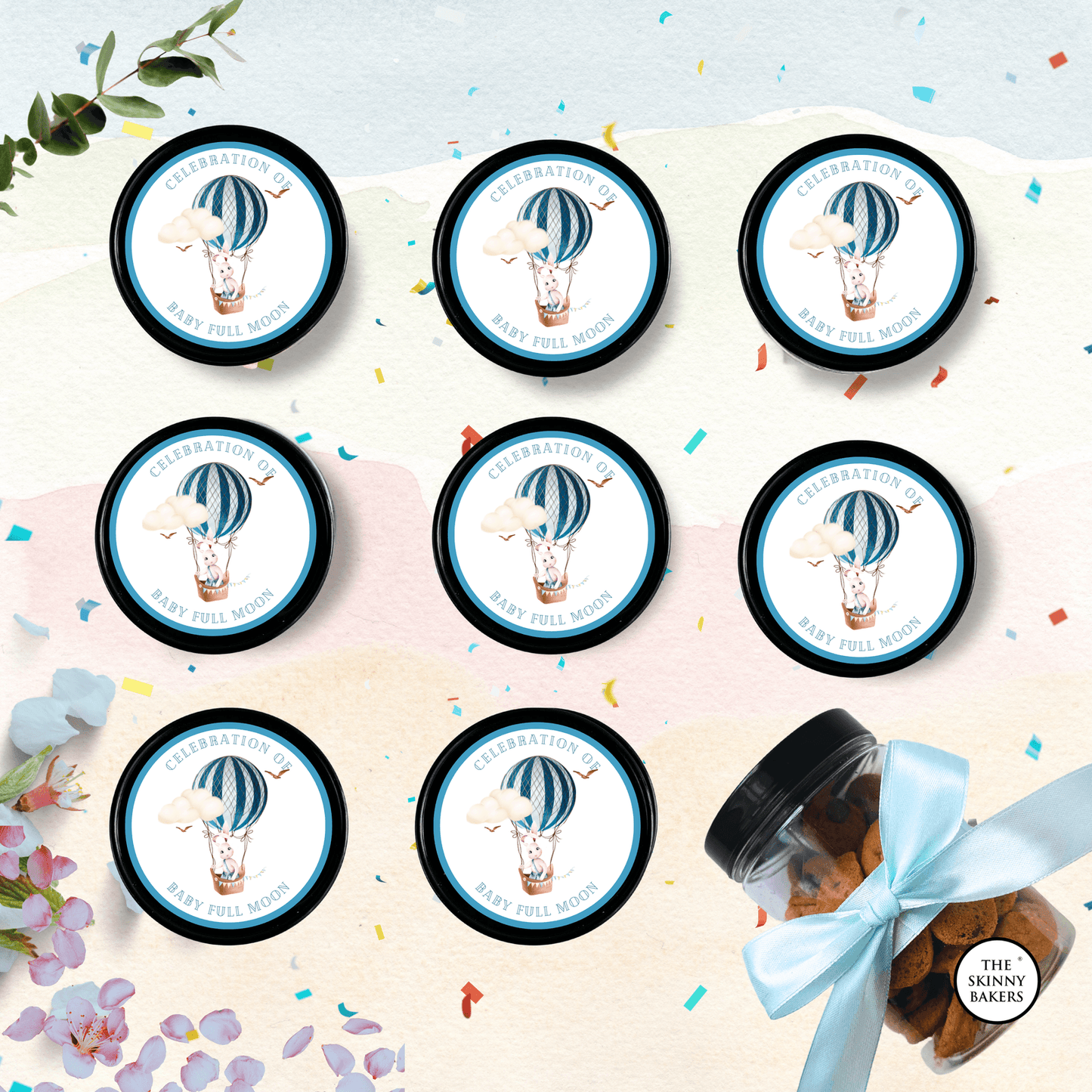 Plastic Jar - Large (Approx. 190g) PPT600BC - The Skinny Bakers,