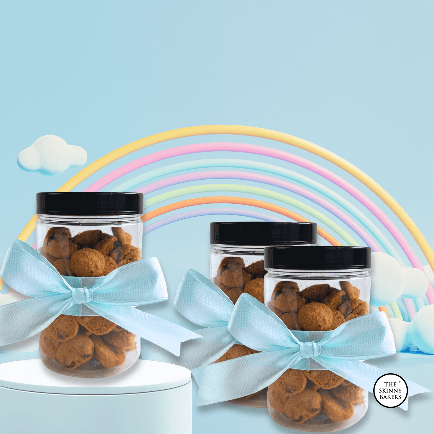 Plastic Jar - Large (Approx. 190g) PPT600BC - The Skinny Bakers,