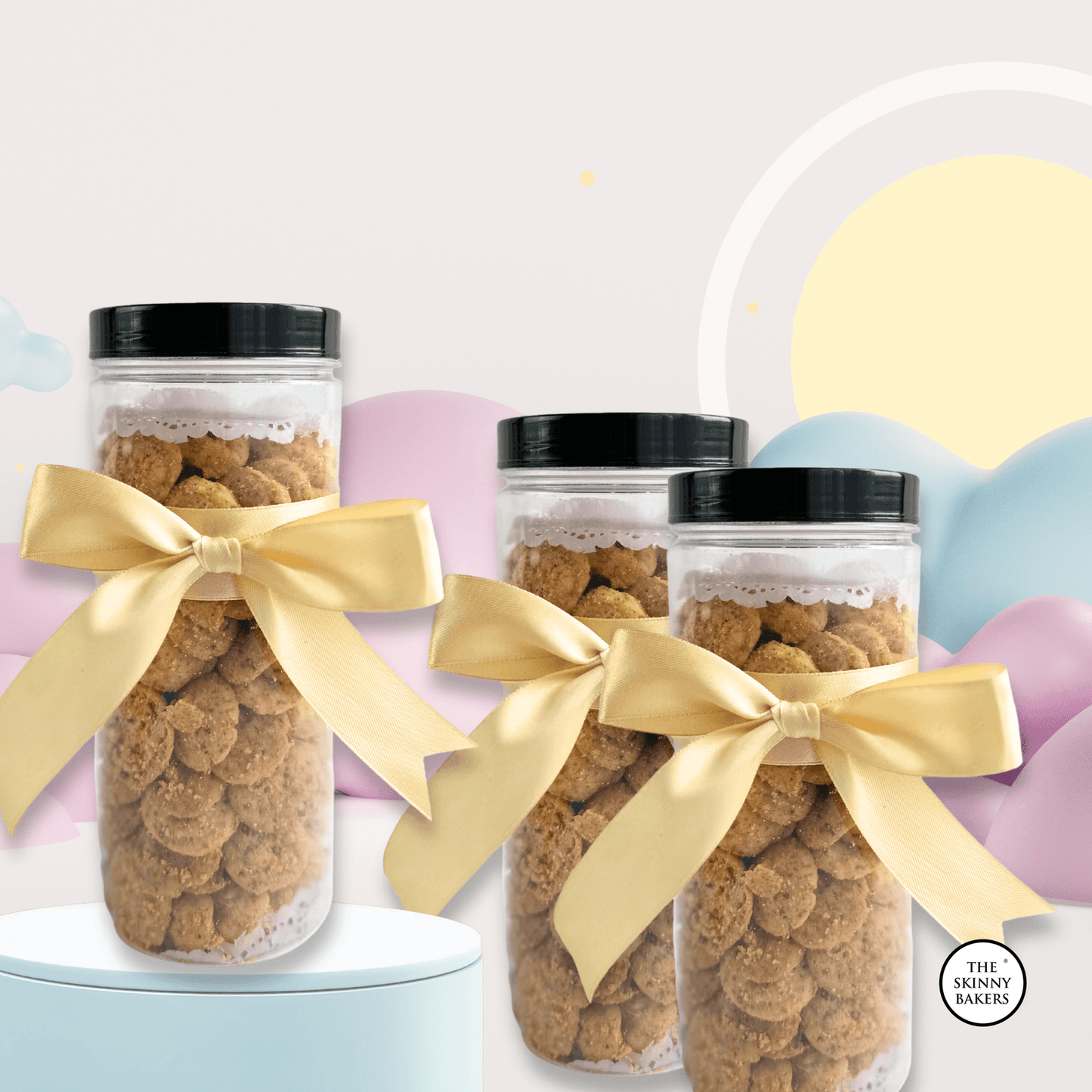 Plastic Jar - Large (Approx. 250g) PPT800BC - The Skinny Bakers,