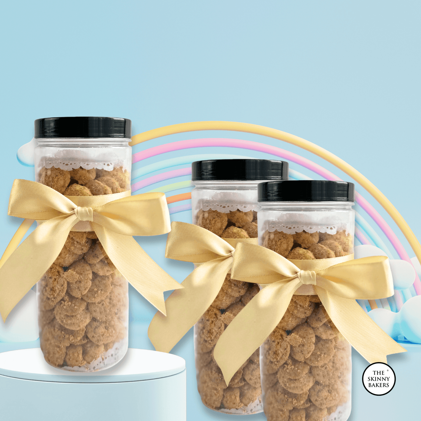 Plastic Jar - Large (Approx. 250g) PPT800BC - The Skinny Bakers,