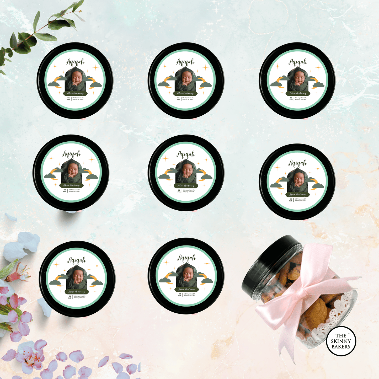 Plastic Jar - Small (Approx. 120g) PPT300BC - The Skinny Bakers,