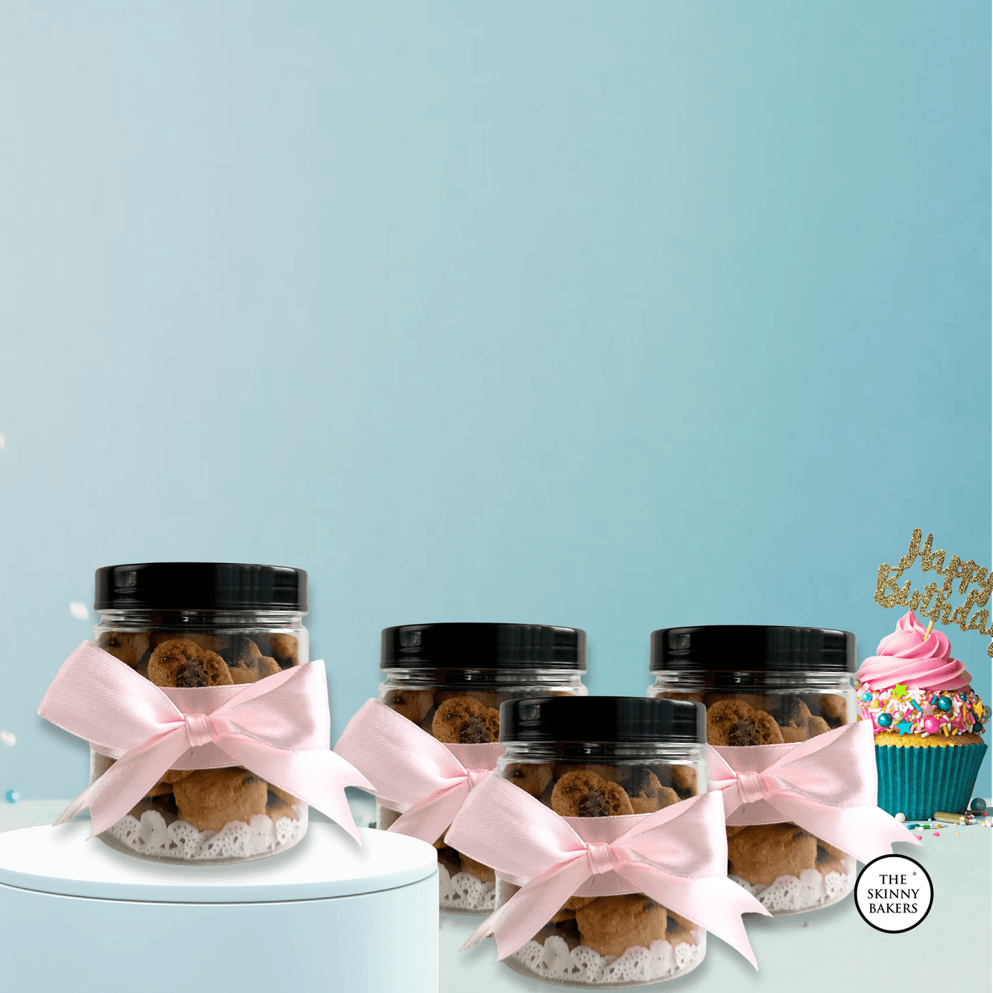 Plastic Jar - Small (Approx. 120g) PPT300BC - The Skinny Bakers,