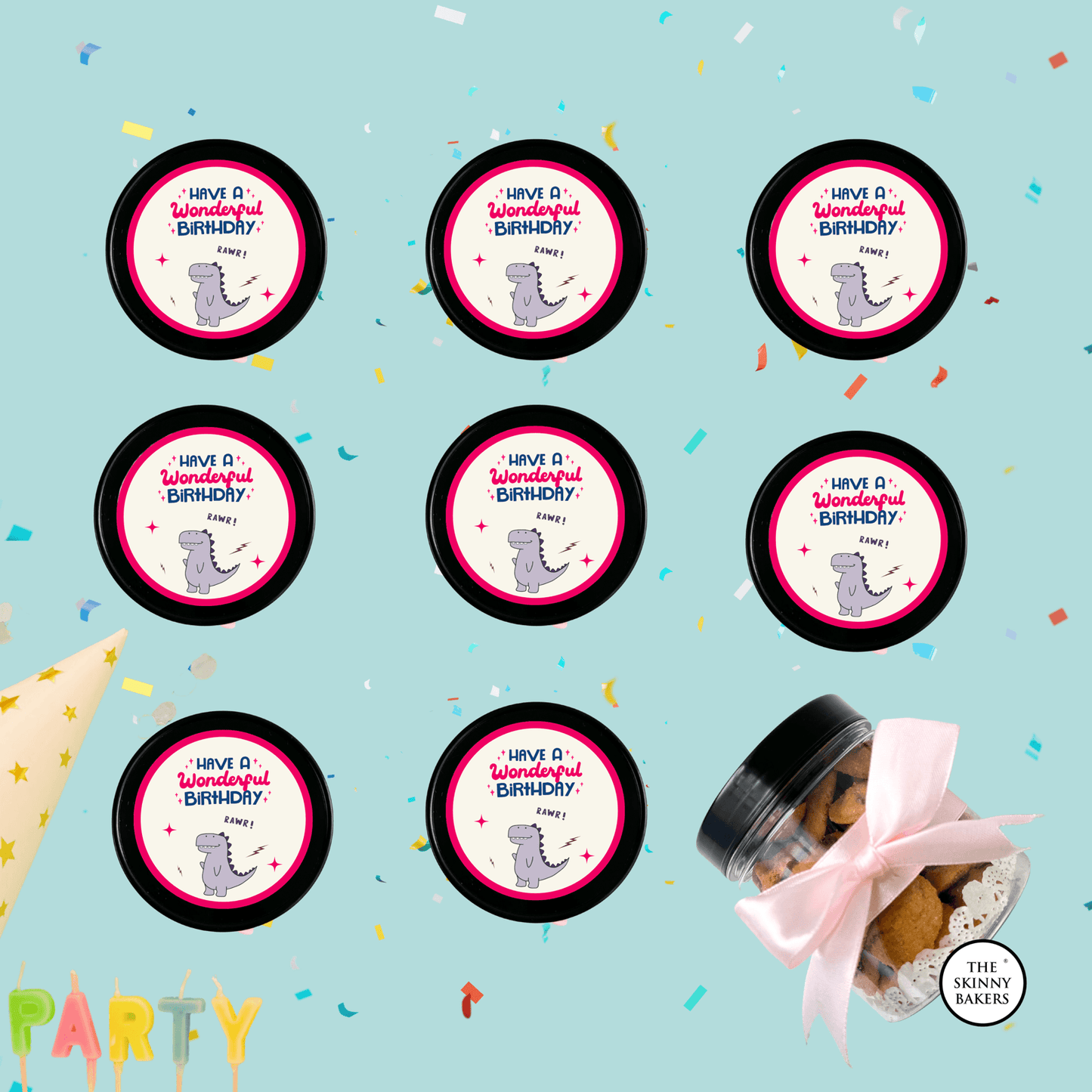 Plastic Jar - Small (Approx. 120g) PPT300BC - The Skinny Bakers,