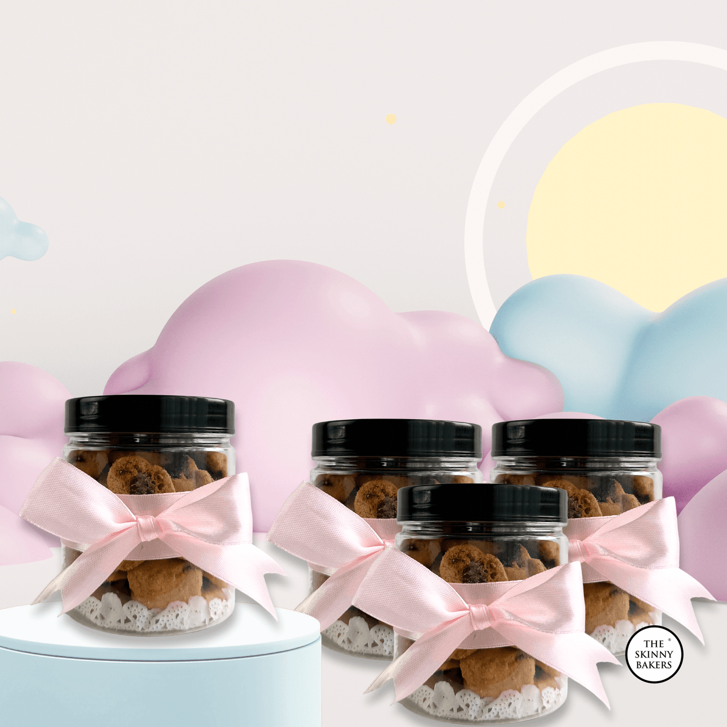 Plastic Jar - Small (Approx. 120g) PPT300BC - The Skinny Bakers,