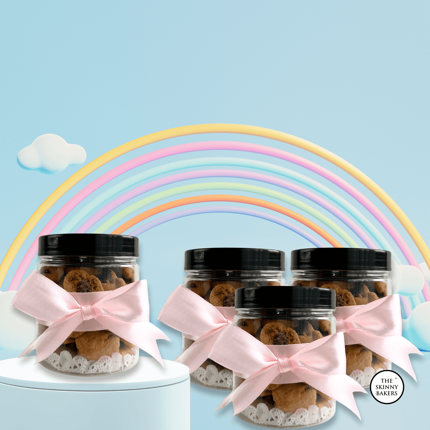 Plastic Jar - Small (Approx. 120g) PPT300BC - The Skinny Bakers,