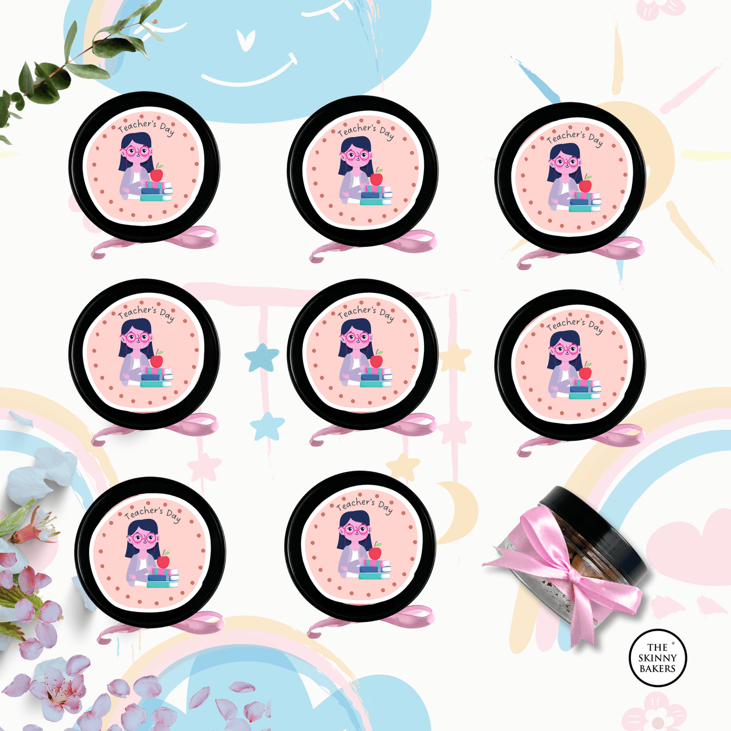 Plastic Jar - Small (Approx. 40g) PPT150BC - The Skinny Bakers,