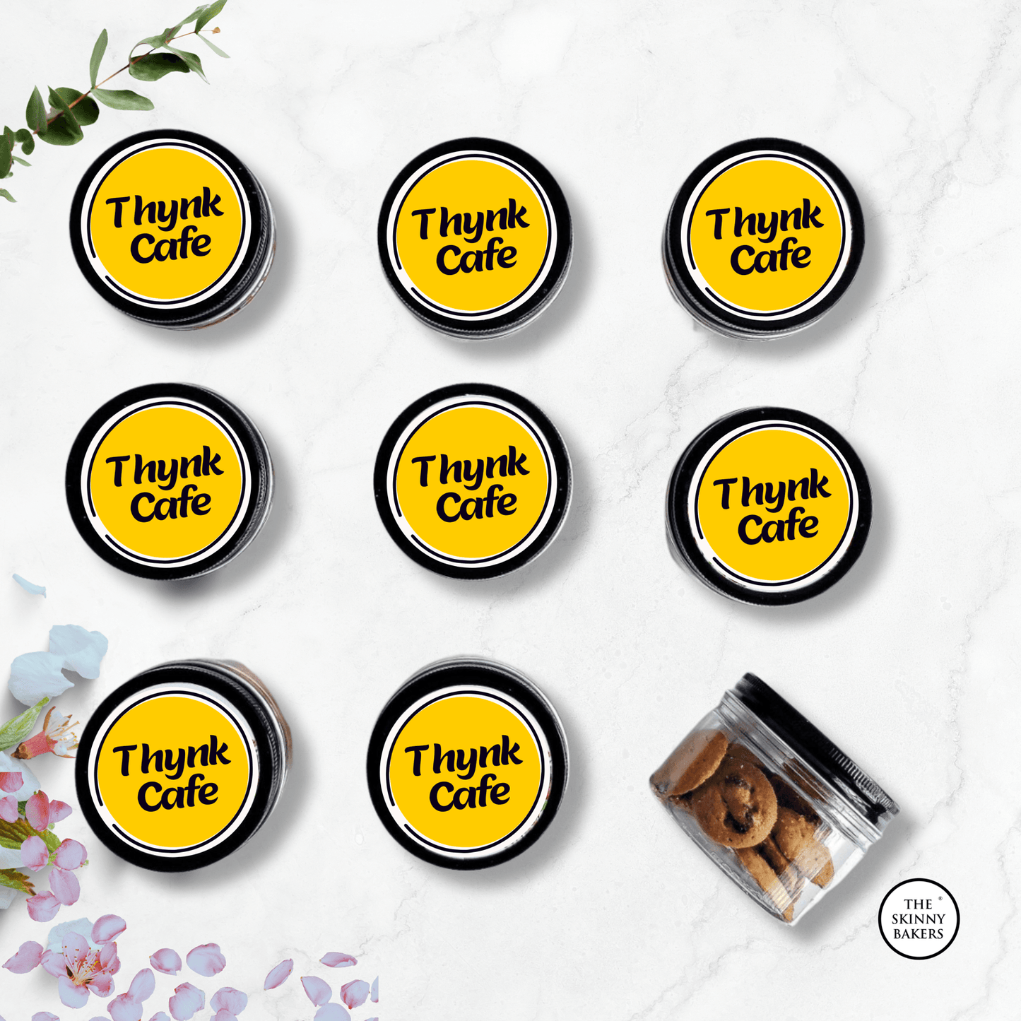 Plastic Jar - Small (Approx. 60g) PPT180BC - The Skinny Bakers,