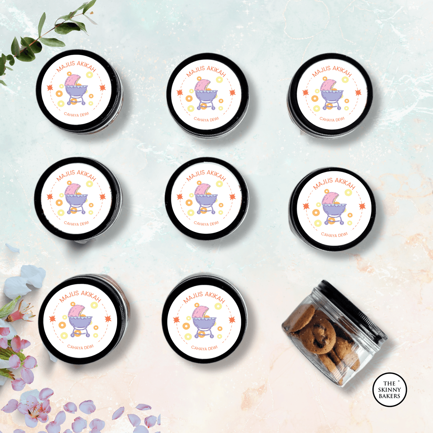 Plastic Jar - Small (Approx. 60g) PPT180BC - The Skinny Bakers,