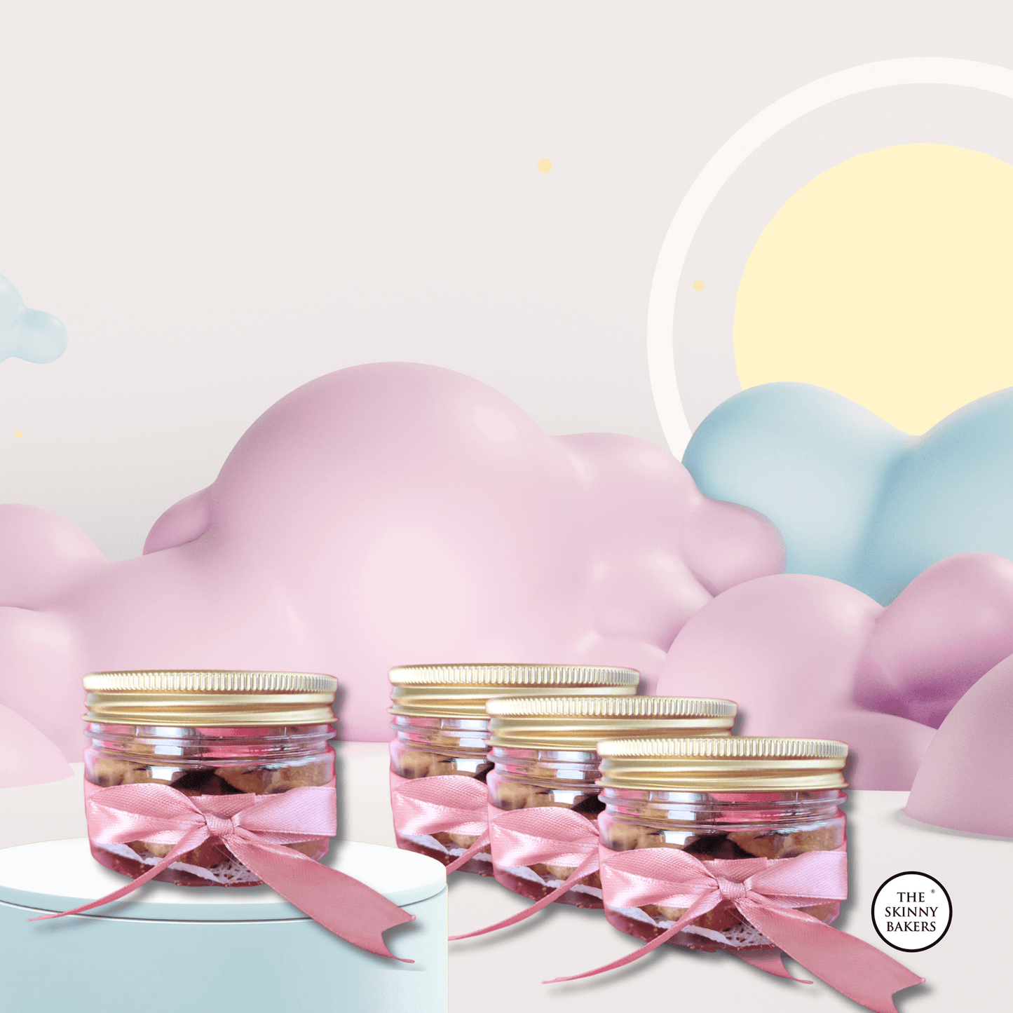 Plastic Jar - Small (Approx. 60g) PPT180BC - The Skinny Bakers,