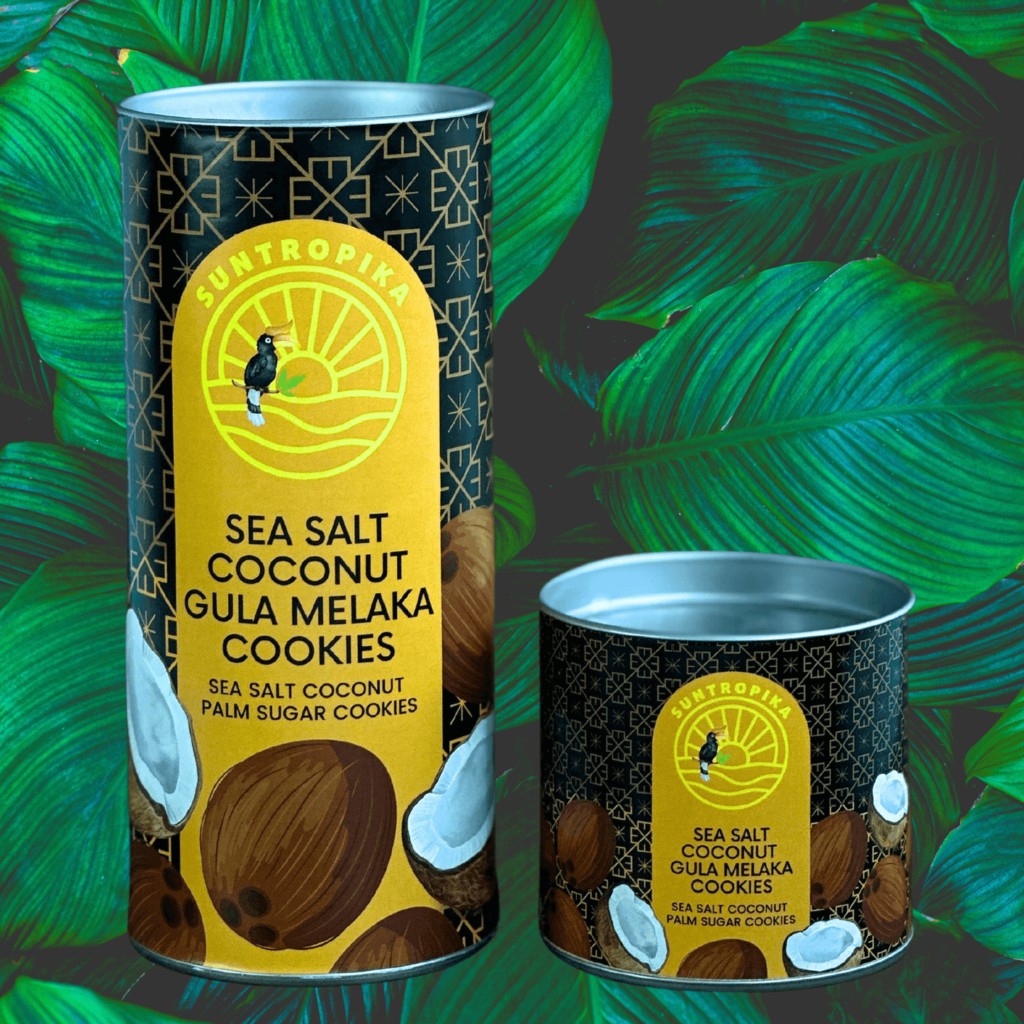 SunTropika Canister - Coconut Gula Melaka Cookies (eggless) - The Skinny Bakers,