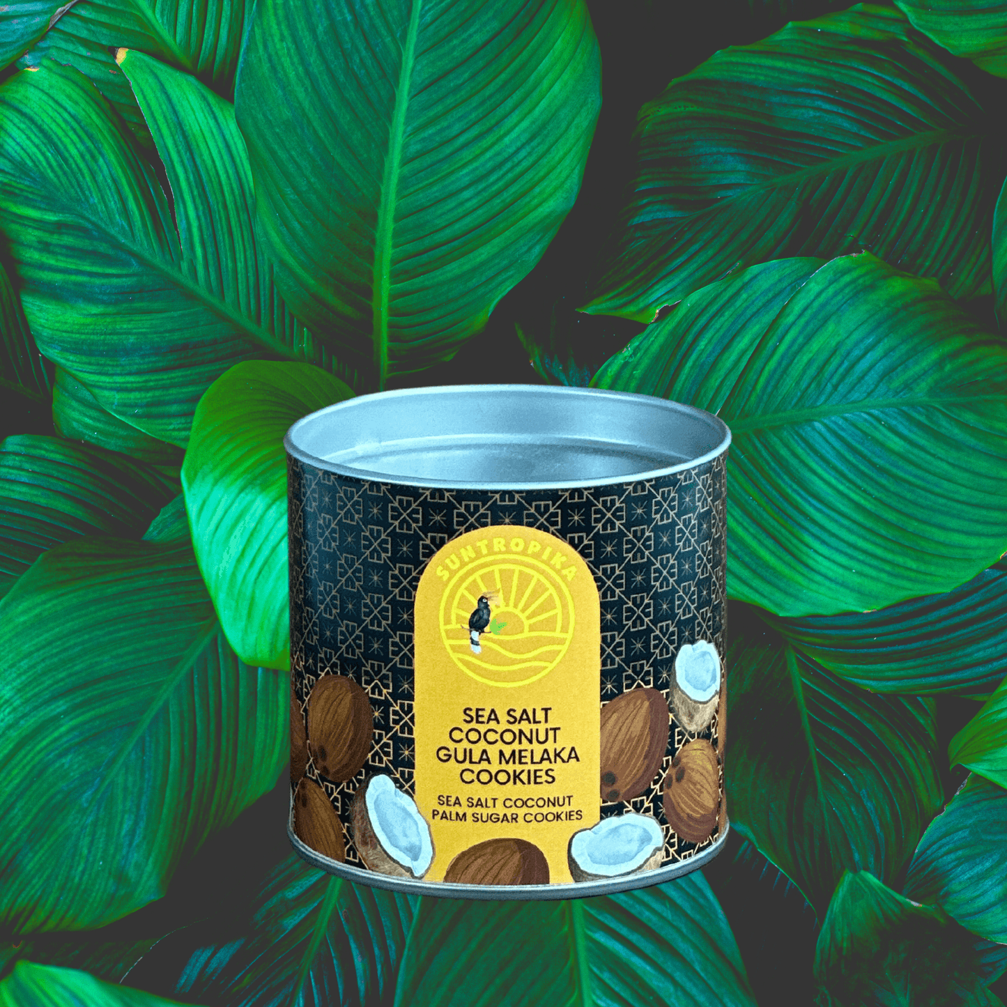 SunTropika Canister - Coconut Gula Melaka Cookies (eggless) - The Skinny Bakers,