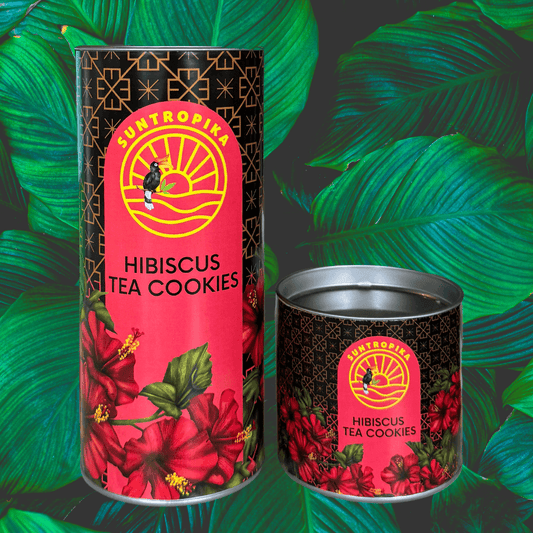 SunTropika Canister - Hibiscus Tea Cookies (eggless) - The Skinny Bakers,