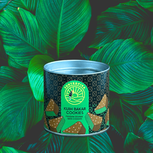 SunTropika Canister - Kuih Bakar Cookies (eggless) - The Skinny Bakers,