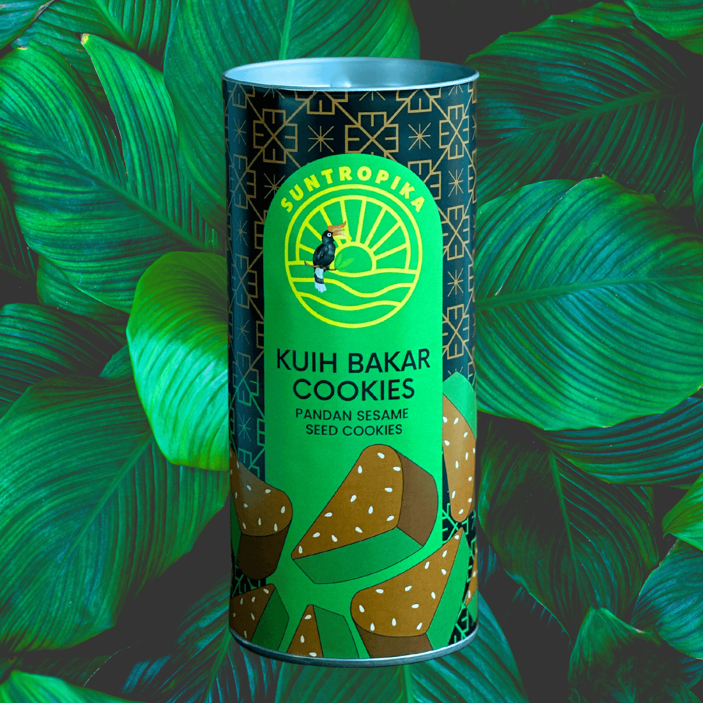 SunTropika Canister - Kuih Bakar Cookies (eggless) - The Skinny Bakers,