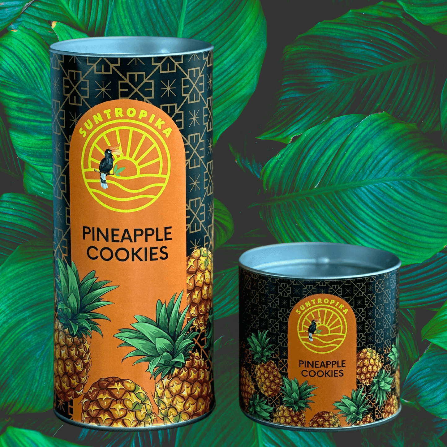 SunTropika Canister - Pineapple Cookies (eggless) - The Skinny Bakers,