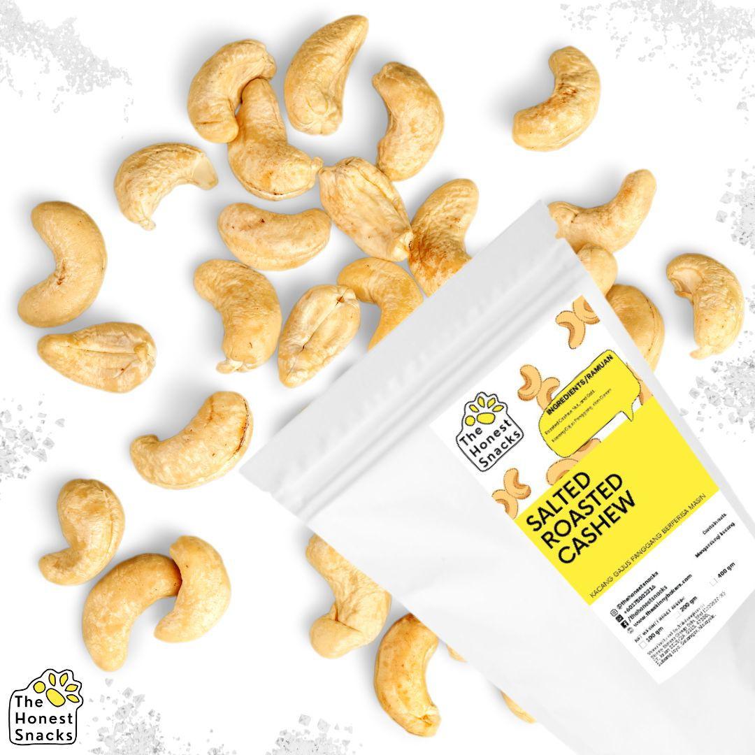 The Honest Snacks - Salted Roasted Cashew Nuts (Snack Bag) - The Skinny Bakers,