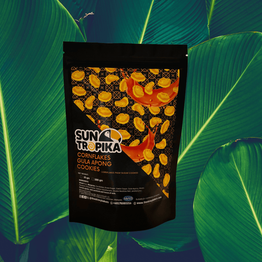 SunTropika Cookie Bag - Cornflakes Gula Apong Cookies 200g (eggless) - The Skinny Bakers,
