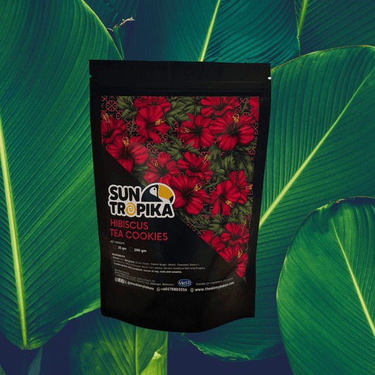 SunTropika Cookie Bag - Hibiscus Tea Cookies 35g (eggless) - The Skinny Bakers,