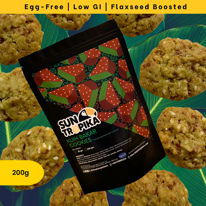 SunTropika Cookie Bag - Pandan Sesame Seed Cookies @ Kuih Bakar Cookies 200g (eggless)