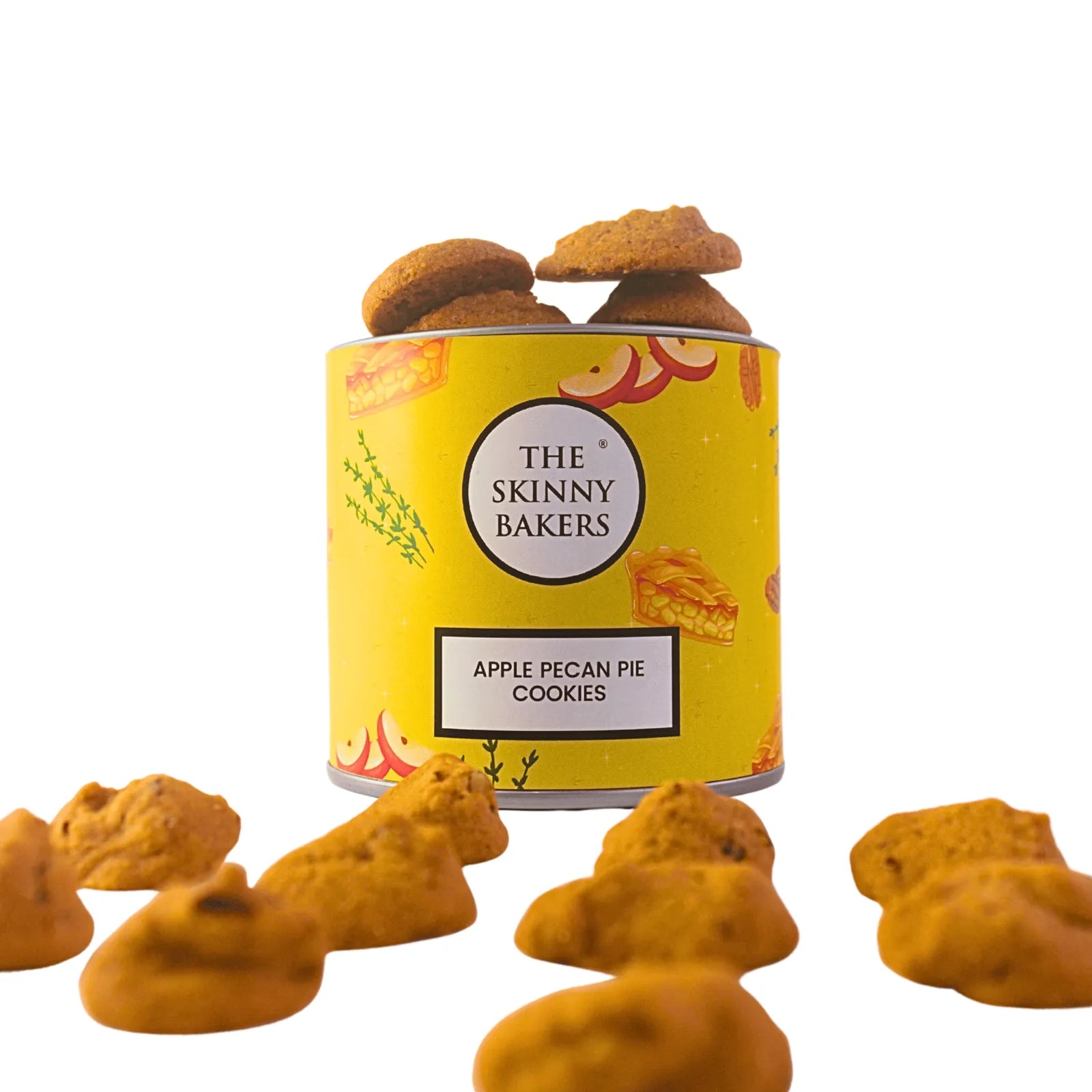 Canister - Apple Pecan Pie Cookies - The Skinny Bakers, 