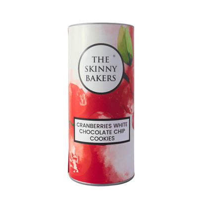 Canister - Cranberries White Chocolate Chip Cookies - The Skinny Bakers, 