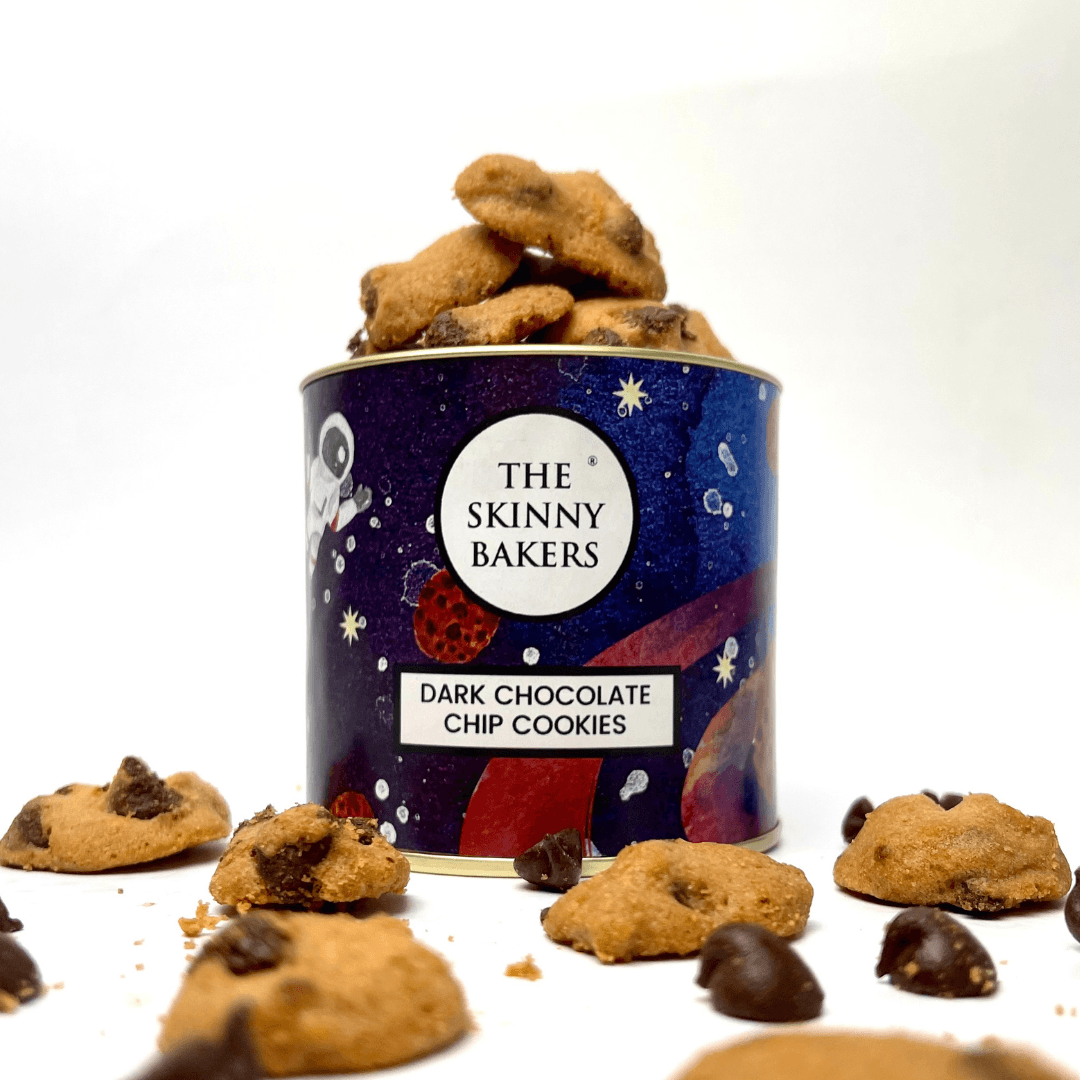 Canister - Dark Chocolate Chip Cookies - The Skinny Bakers, 