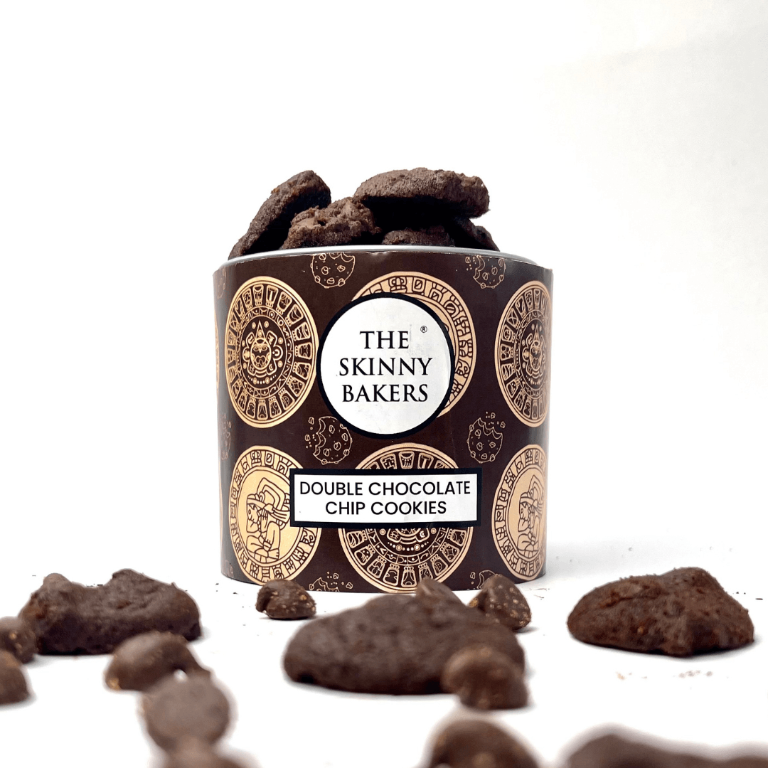 Canister - Double Chocolate Chip Cookies - The Skinny Bakers, 