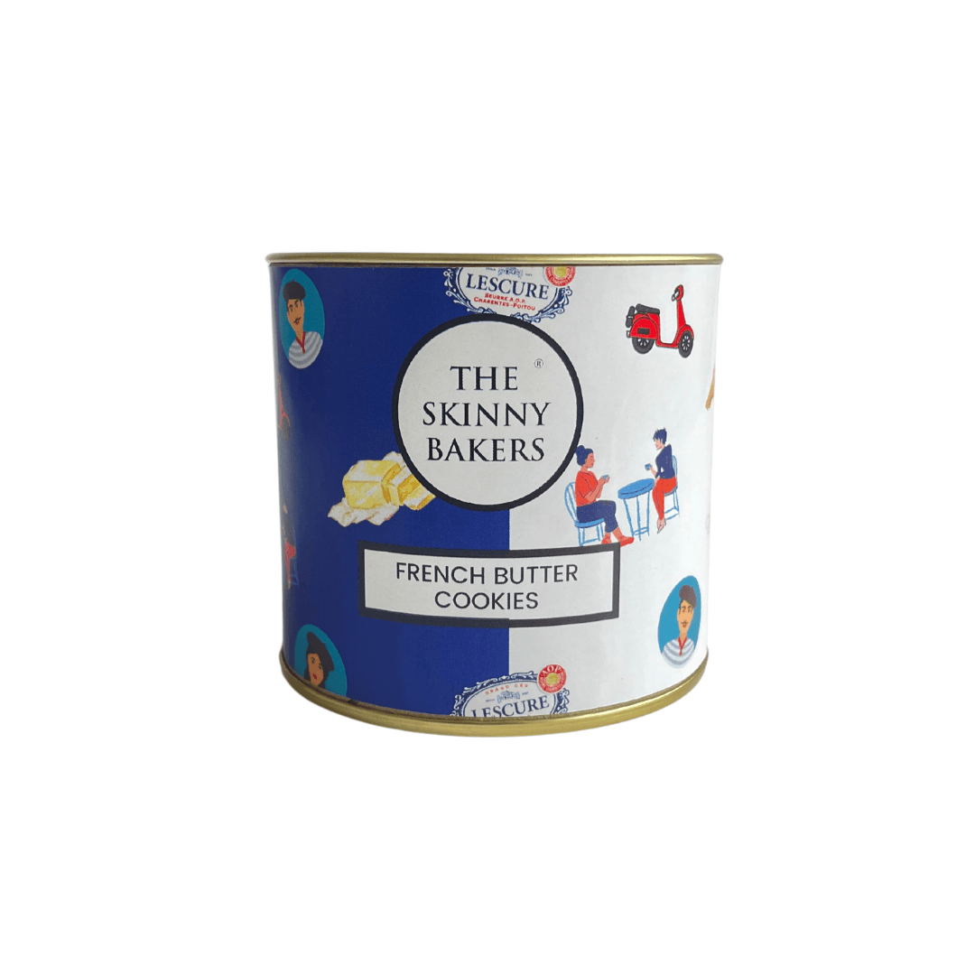 Canister - French Butter Cookies - The Skinny Bakers, 