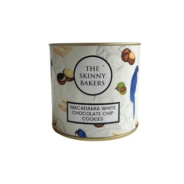 Canister - Macadamia White Chocolate Chip Cookies - The Skinny Bakers, 