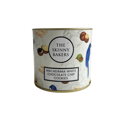 Canister - Macadamia White Chocolate Chip Cookies - The Skinny Bakers, 