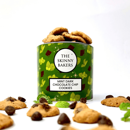 Canister - Mint Dark Chocolate Chip Cookies - The Skinny Bakers, 