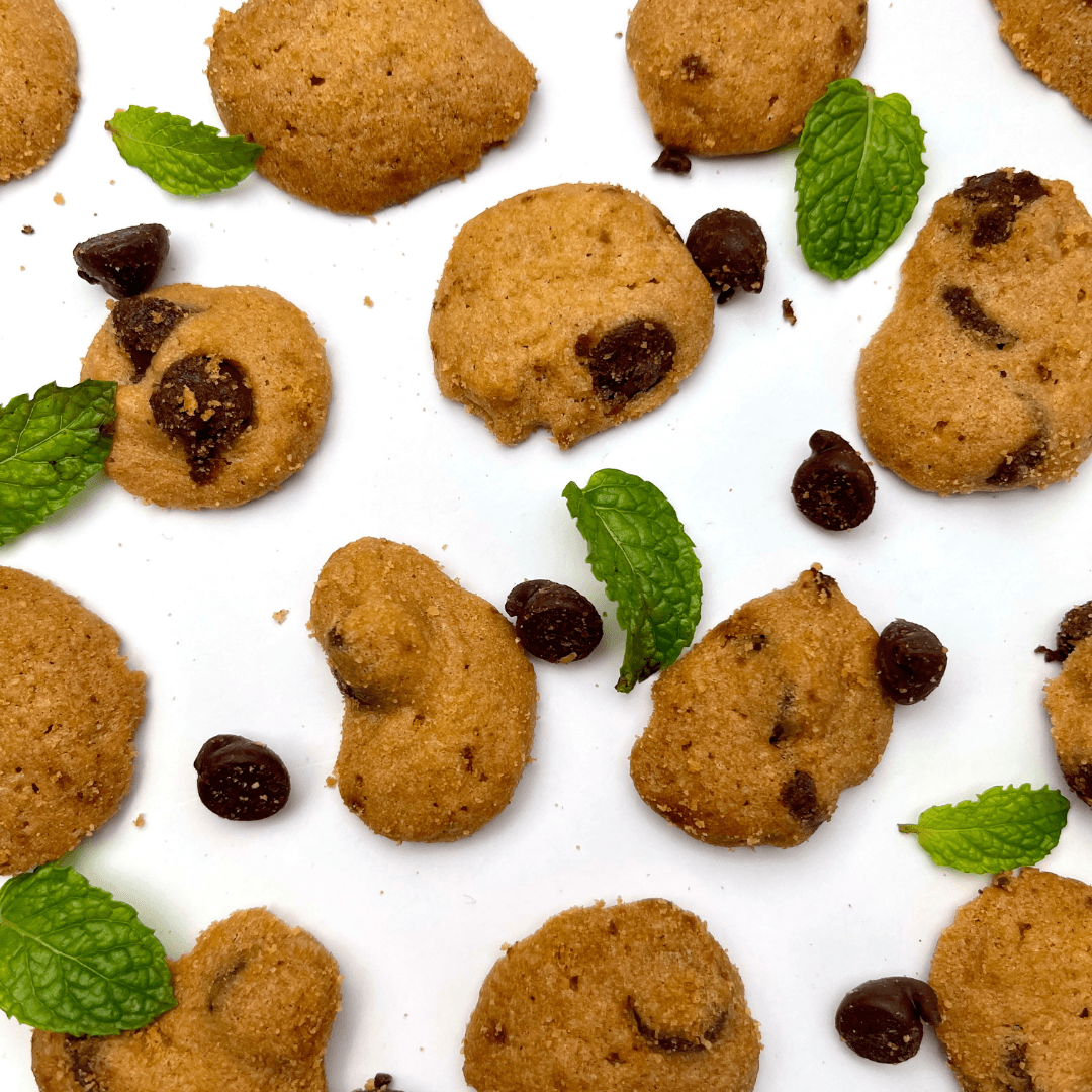 Canister - Mint Dark Chocolate Chip Cookies - The Skinny Bakers, 