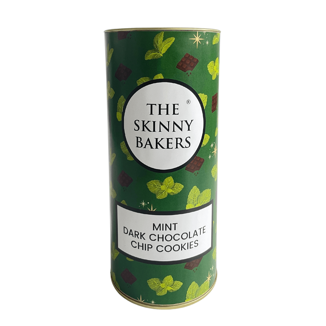 Canister - Mint Dark Chocolate Chip Cookies - The Skinny Bakers, 