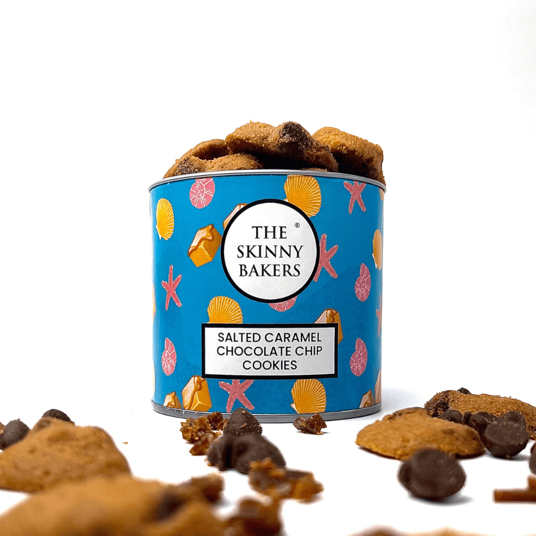 Canister - Salted Caramel Chocolate Chip Cookies - The Skinny Bakers, 