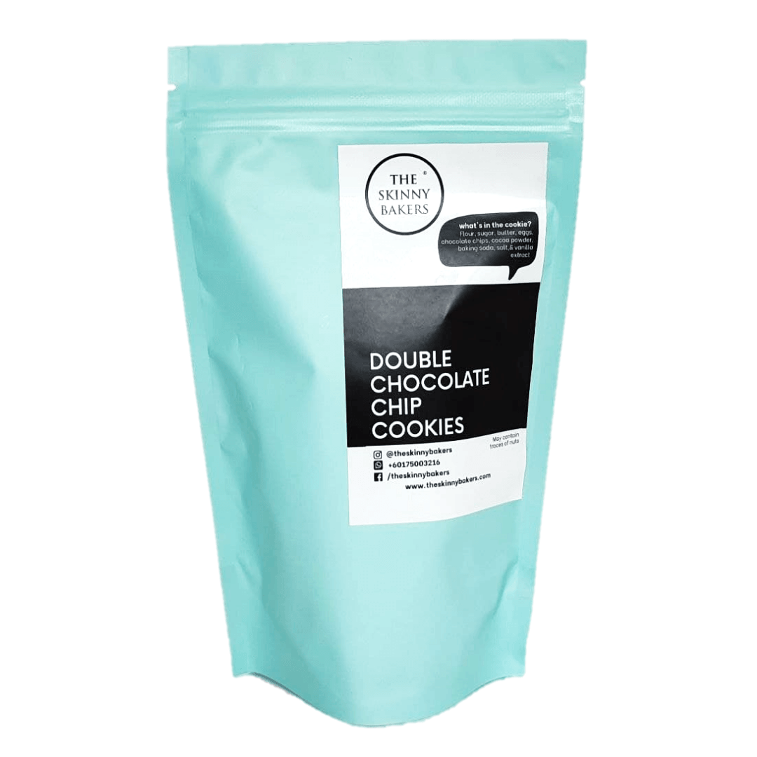Cookie Bag - Double Chocolate Chip Cookies - The Skinny Bakers, 