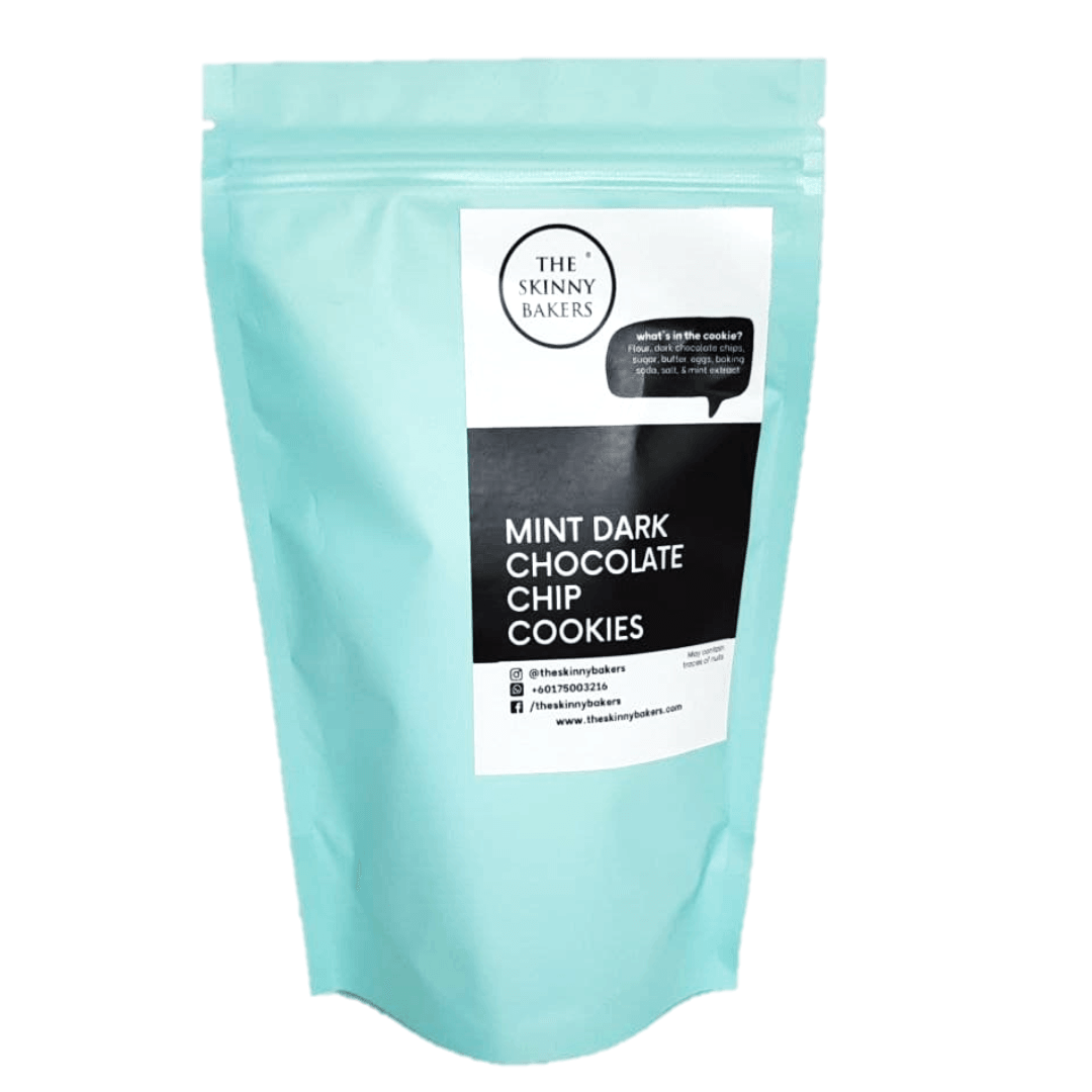 Cookie Bag - Mint Dark Chocolate Chip Cookies - The Skinny Bakers, 