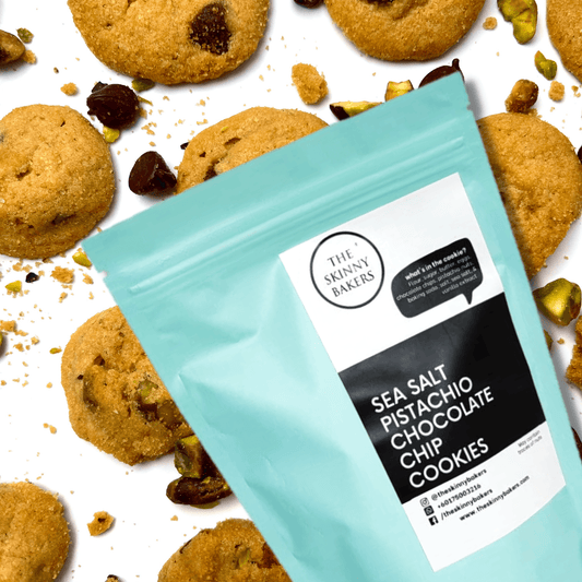 Cookie Bag - Sea Salt Pistachio Chocolate Chip - The Skinny Bakers, 