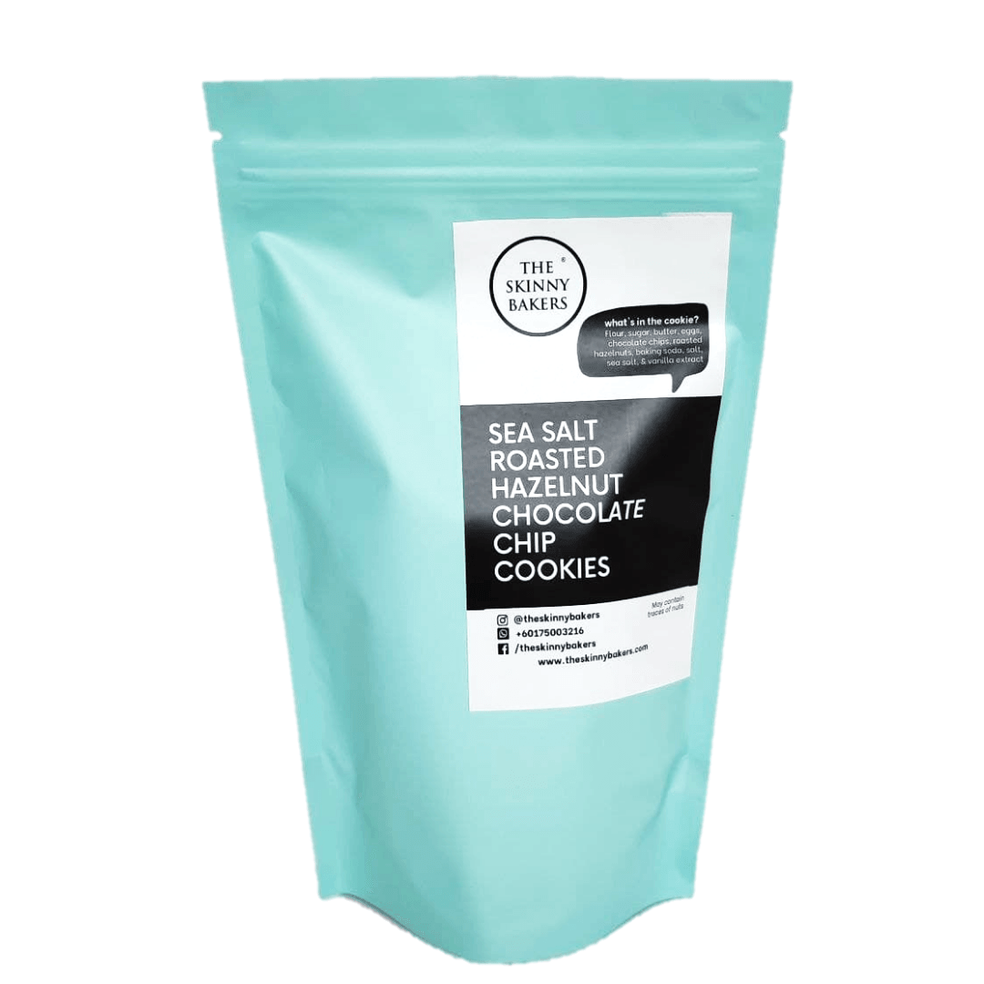 Cookie Bag - Sea Salt Roasted Hazelnut Chocolate Chip - The Skinny Bakers, 