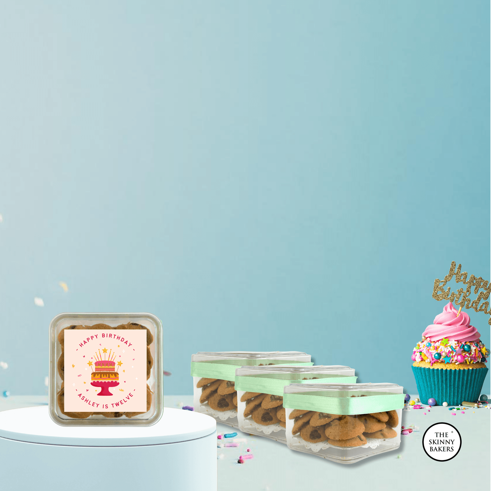 Cookie Container (Approx. 80g) - The Skinny Bakers, 