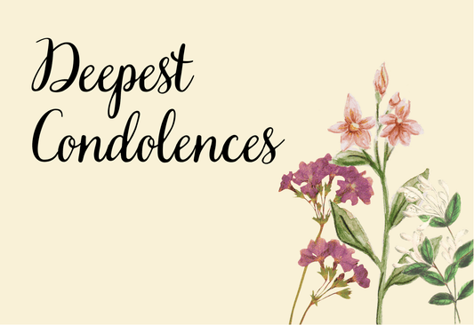 "Deepest Condolences" Card - The Skinny Bakers,