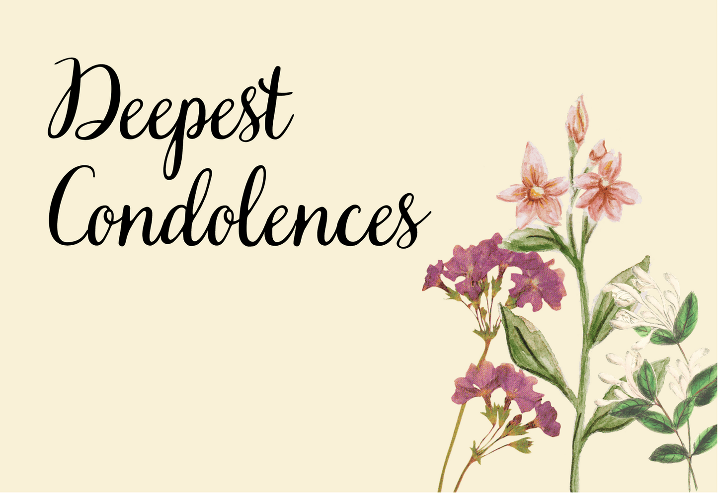 "Deepest Condolences" Card - The Skinny Bakers, 
