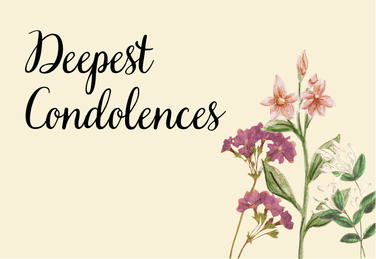 "Deepest Condolences" Card - The Skinny Bakers, 